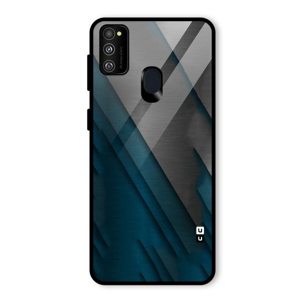 Just Lines Glass Back Case for Galaxy M21