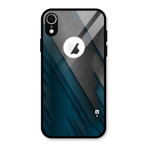 Just Lines Glass Back Case for iPhone XR Logo Cut