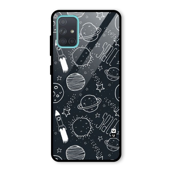 Just Space Things Glass Back Case for Galaxy A71