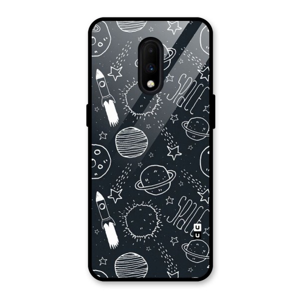 Just Space Things Glass Back Case for OnePlus 7