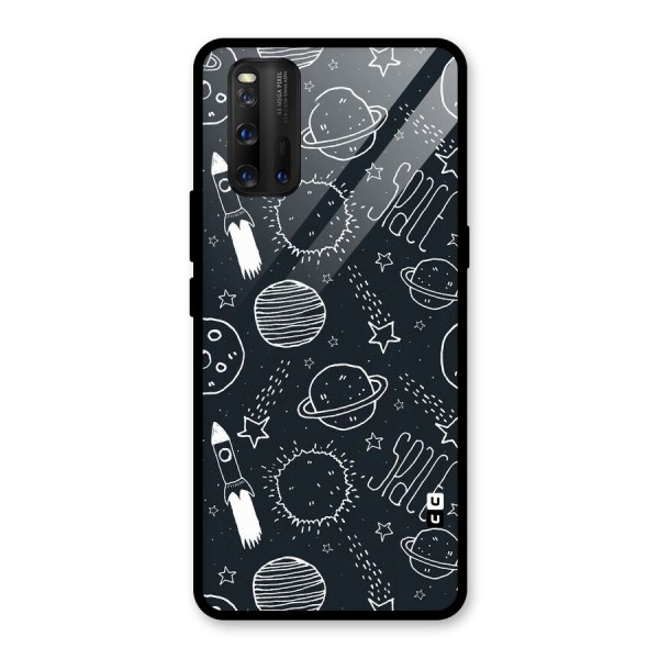 Just Space Things Glass Back Case for Vivo iQOO 3