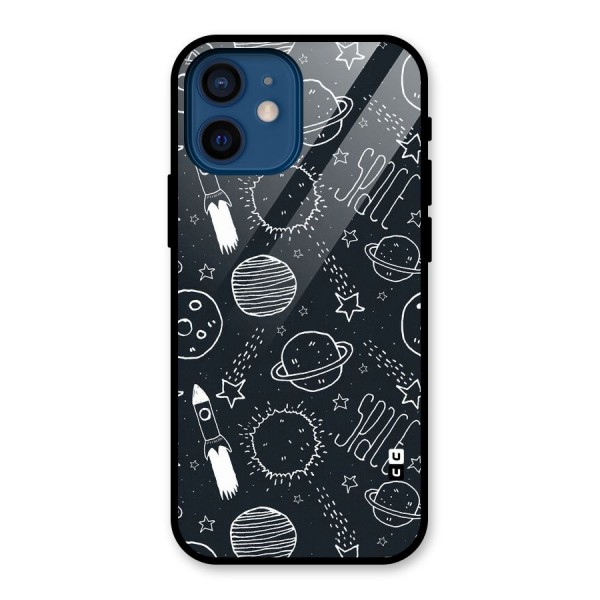 Just Space Things Glass Back Case for iPhone 12 Mini