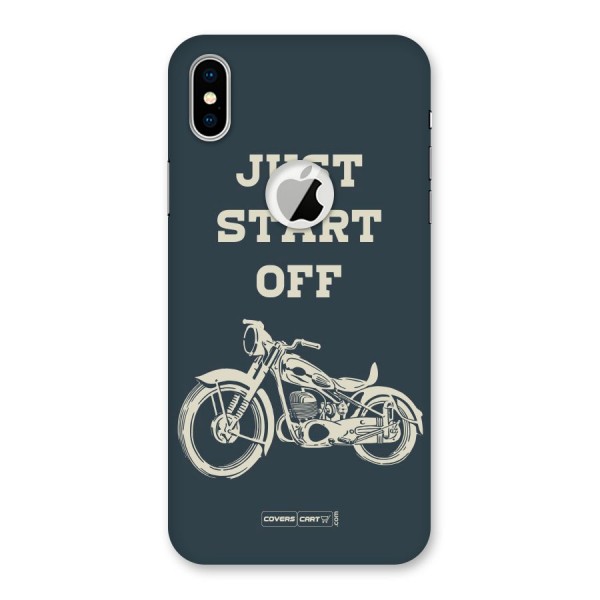 Just Start Off Back Case for iPhone X Logo Cut