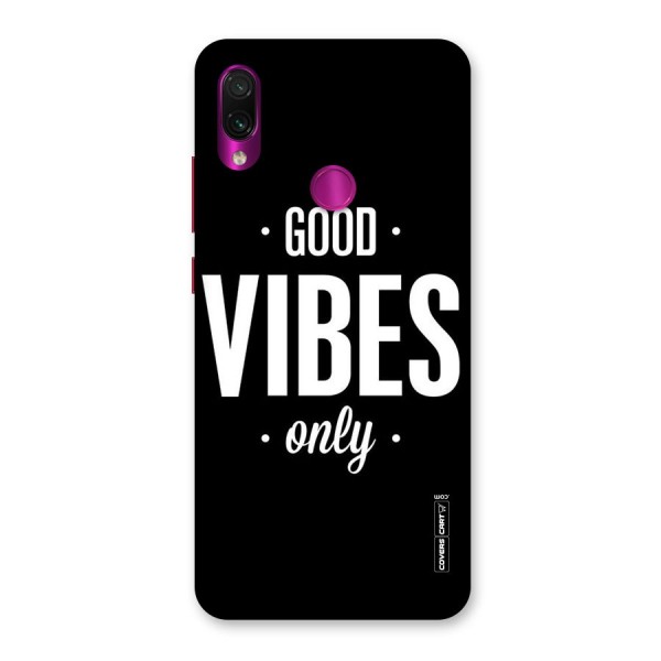 Just Vibes Back Case for Redmi Note 7 Pro