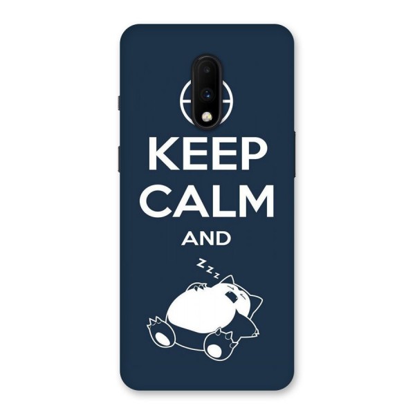 Keep Calm and Sleep Back Case for OnePlus 7