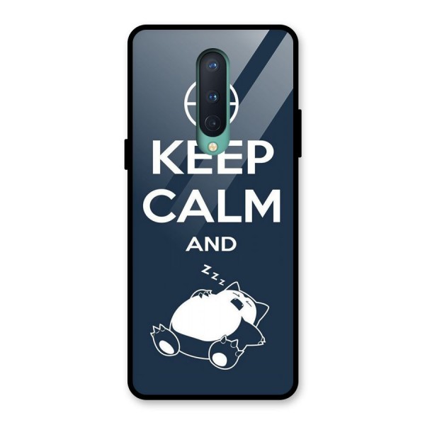 Keep Calm and Sleep Glass Back Case for OnePlus 8