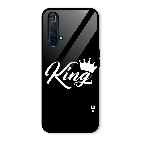 King Crown Typography Glass Back Case for Realme X3