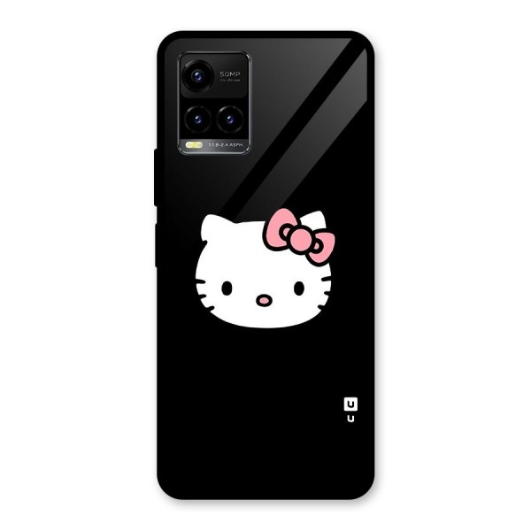 Kitty Cute Glass Back Case for Vivo Y21 2021