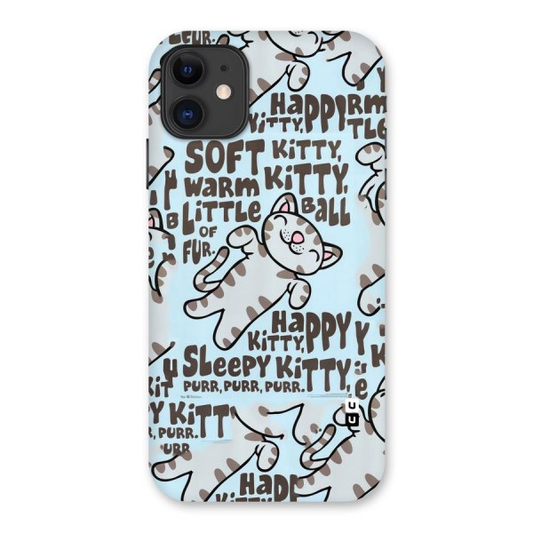 Kitty Pattern Back Case for iPhone 11