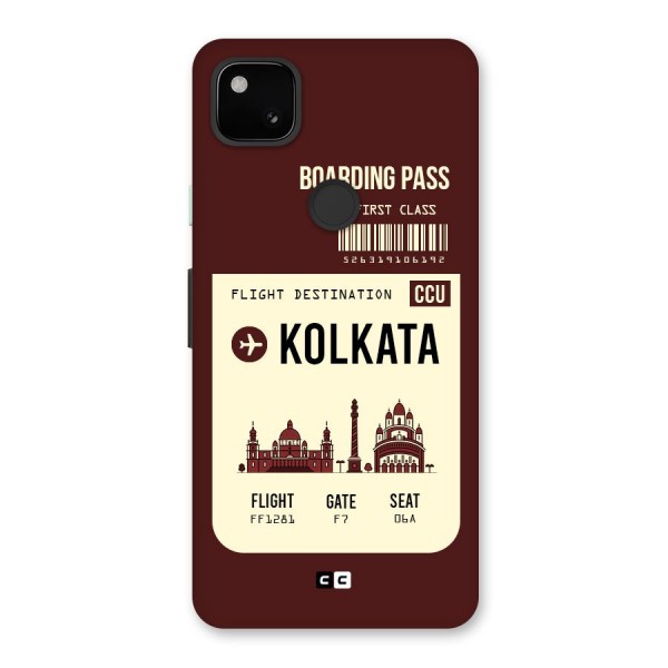 Kolkata Boarding Pass Back Case for Google Pixel 4a