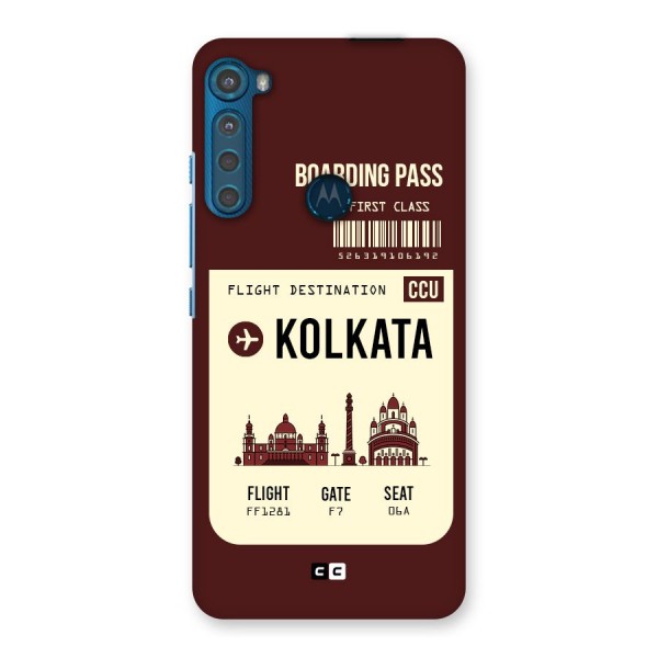 Kolkata Boarding Pass Back Case for Motorola One Fusion Plus