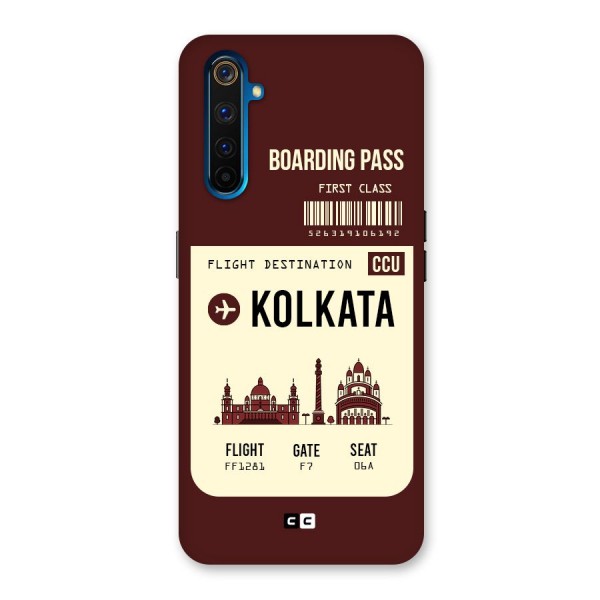 Kolkata Boarding Pass Back Case for Realme 6 Pro