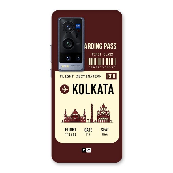 Kolkata Boarding Pass Back Case for Vivo X60 Pro Plus