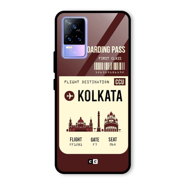 Kolkata Boarding Pass Glass Back Case for Vivo Y73