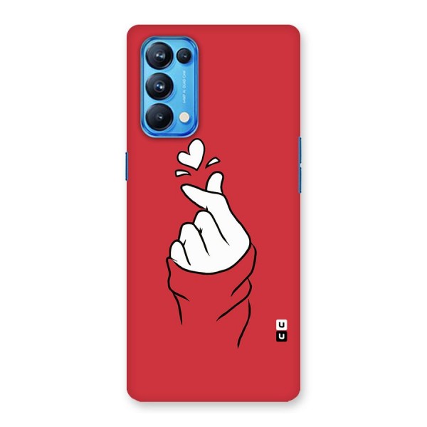 Korean Love Sign Back Case for Oppo Reno5 Pro 5G