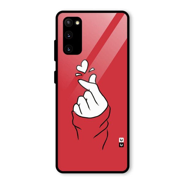 Korean Love Sign Glass Back Case for Galaxy S20 FE 5G