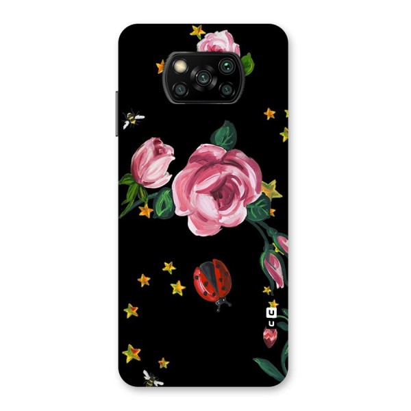 Ladybird And Floral Back Case for Poco X3