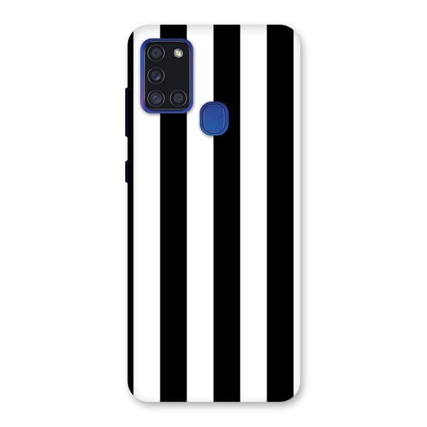 Lavish Black Stripes Back Case for Galaxy A21s