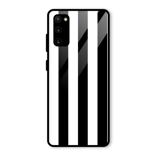Lavish Black Stripes Glass Back Case for Galaxy S20 FE
