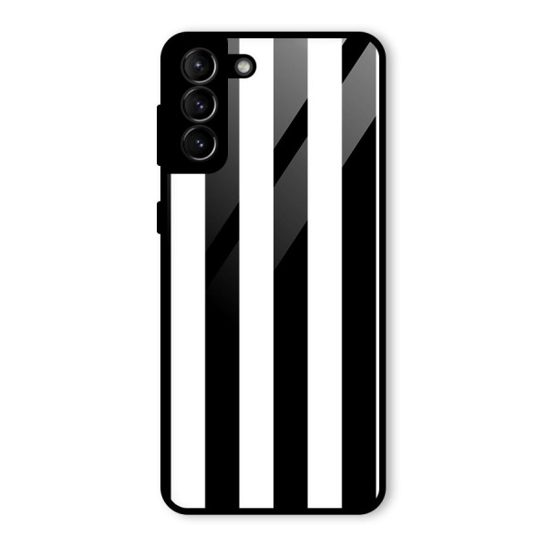 Lavish Black Stripes Glass Back Case for Galaxy S21 Plus