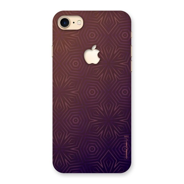 Lavish Purple Pattern Back Case for iPhone 7 Apple Cut