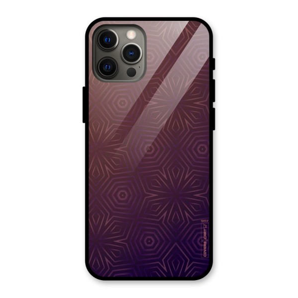 Lavish Purple Pattern Glass Back Case for iPhone 12 Pro Max