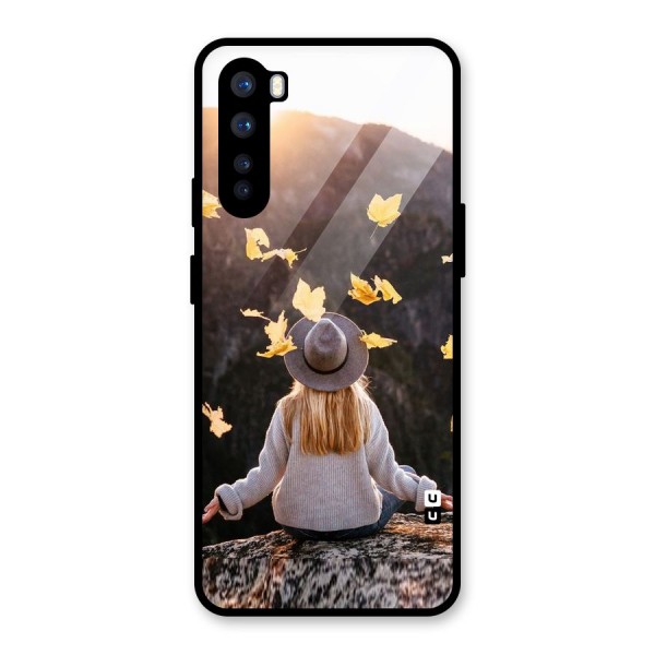 Leaf Rain Sunset Glass Back Case for OnePlus Nord