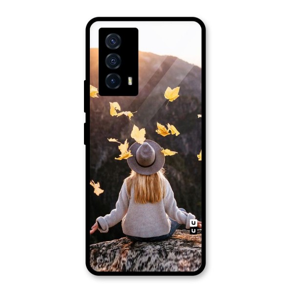 Leaf Rain Sunset Glass Back Case for Vivo iQOO Z5