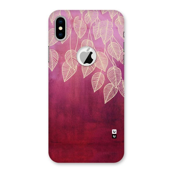 Leafy Outline Back Case for iPhone XS Logo Cut