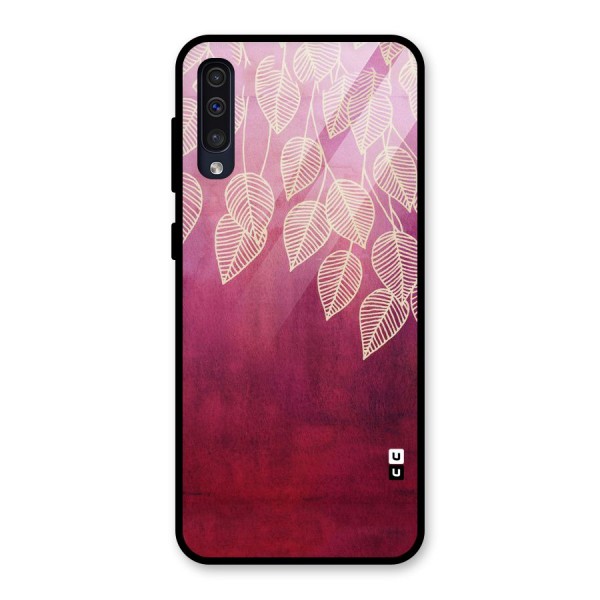Leafy Outline Glass Back Case for Galaxy A50s