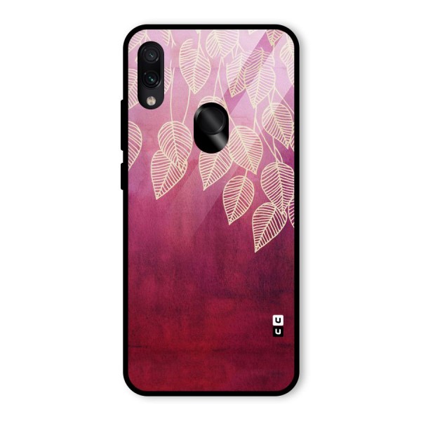 Leafy Outline Glass Back Case for Redmi Note 7 Pro