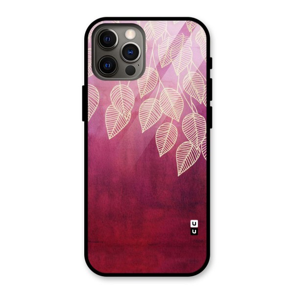 Leafy Outline Glass Back Case for iPhone 12 Pro