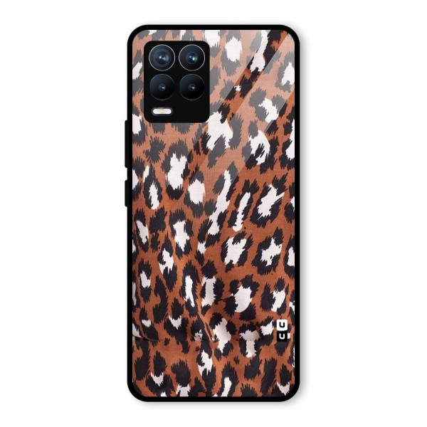 Leapord Design Glass Back Case for Realme 8 Pro