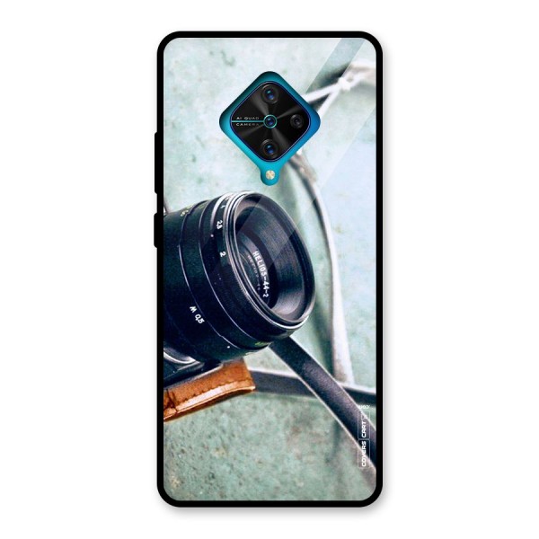 Leather Camera Lens Glass Back Case for Vivo S1 Pro