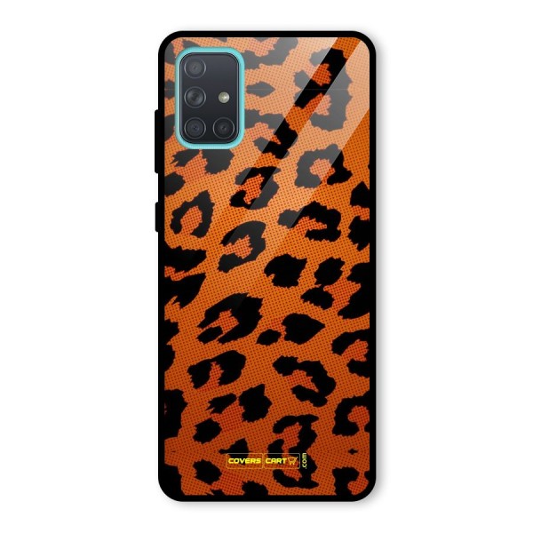 Leopard Glass Back Case for Galaxy A71