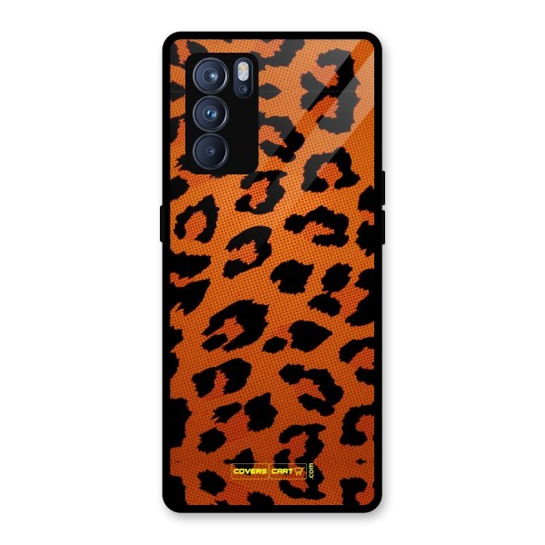 Leopard Glass Back Case for Oppo Reno6 Pro 5G