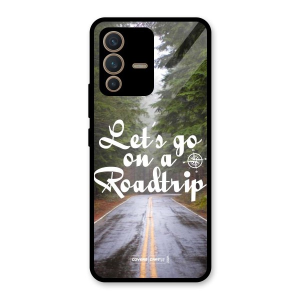 Lets go on a Roadtrip Glass Back Case for Vivo V23 5G