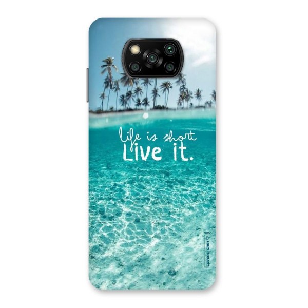 Life Is Short Back Case for Poco X3