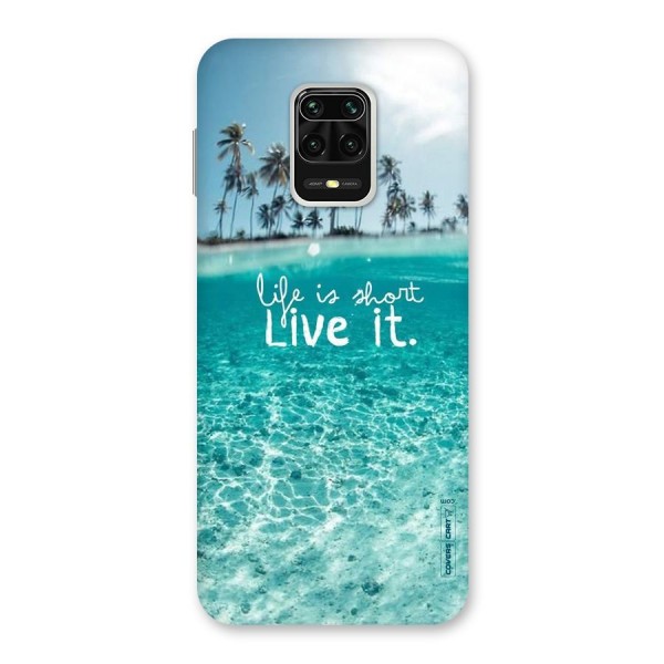 Life Is Short Back Case for Redmi Note 9 Pro