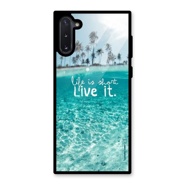 Life Is Short Glass Back Case for Galaxy Note 10