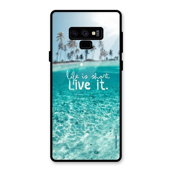 Life Is Short Glass Back Case for Galaxy Note 9