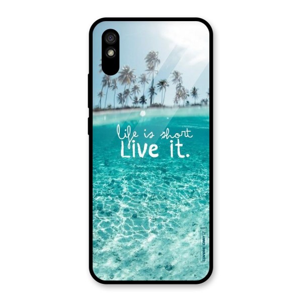 Life Is Short Glass Back Case for Redmi 9i