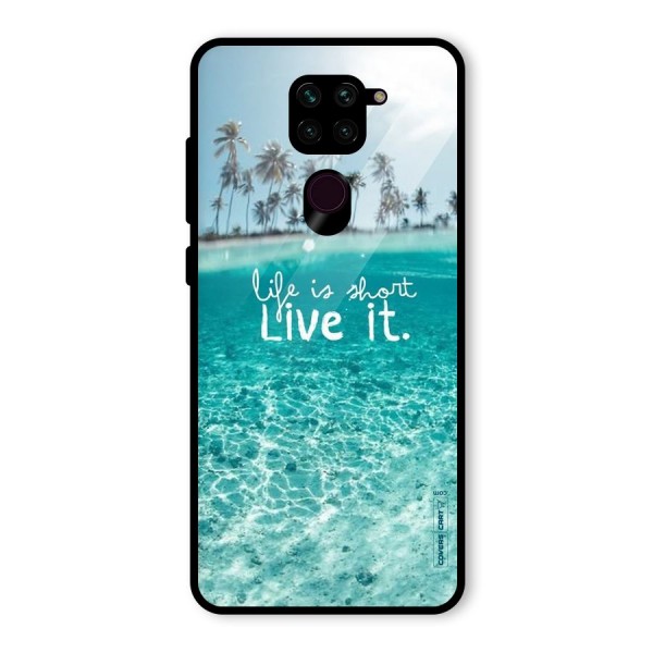 Life Is Short Glass Back Case for Redmi Note 9