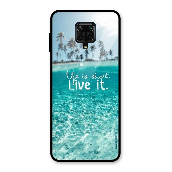 Life Is Short Glass Back Case for Redmi Note 9 Pro
