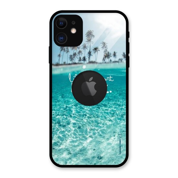 Life Is Short Glass Back Case for iPhone 11 Logo Cut