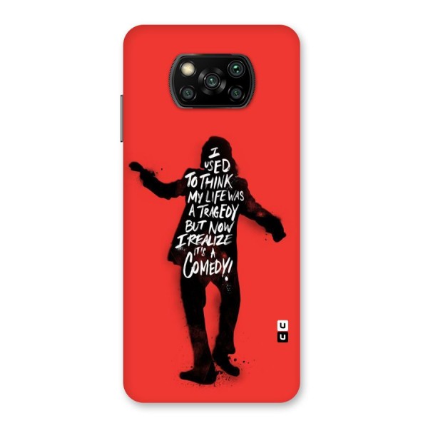 Life Tragedy Comedy Back Case for Poco X3