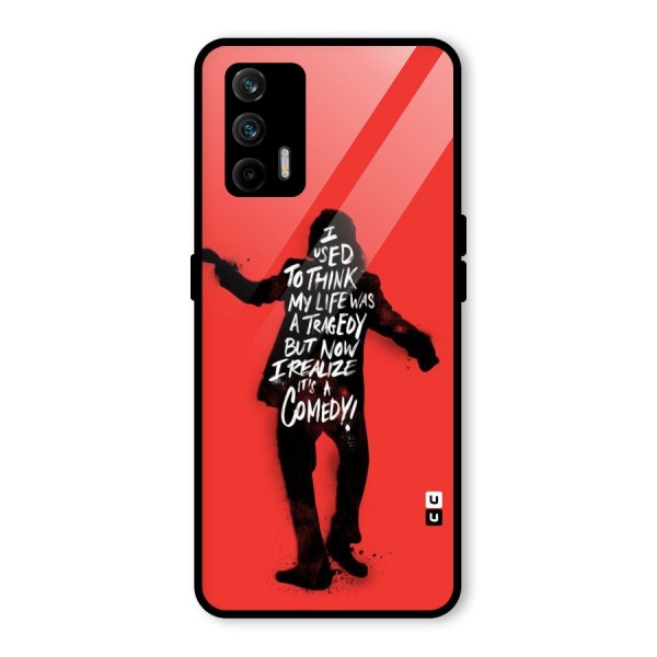 Life Tragedy Comedy Glass Back Case for Realme X7 Max