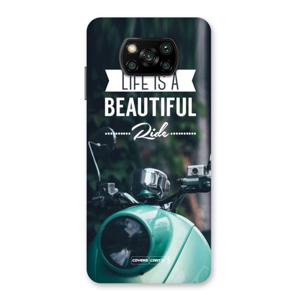 Life is a Beautiful Ride Back Case for Poco X3