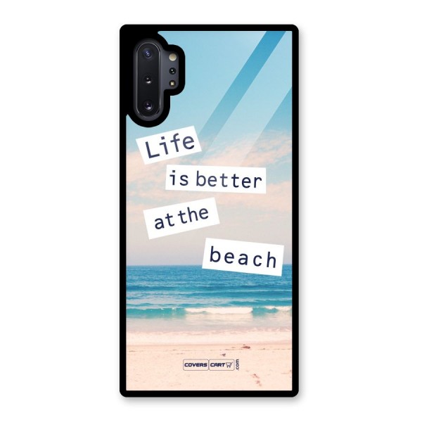 Life is better at the Beach Glass Back Case for Galaxy Note 10 Plus