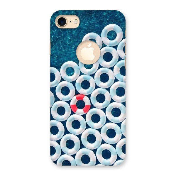 Light Blue Allure Back Case for iPhone 7 Logo Cut